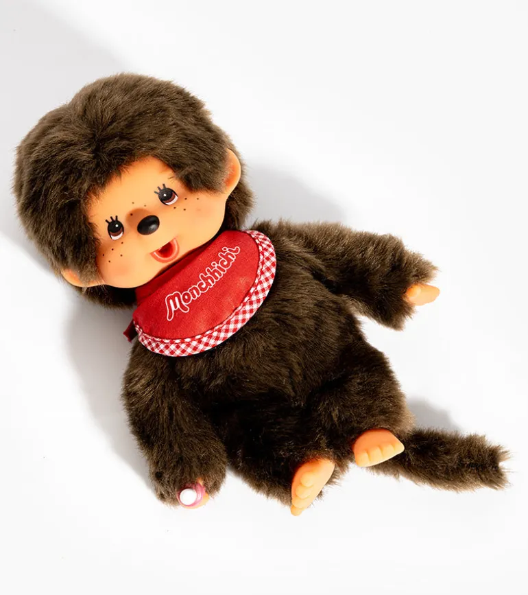 Peluche Monchhichi Kiki - Bavoir Rouge