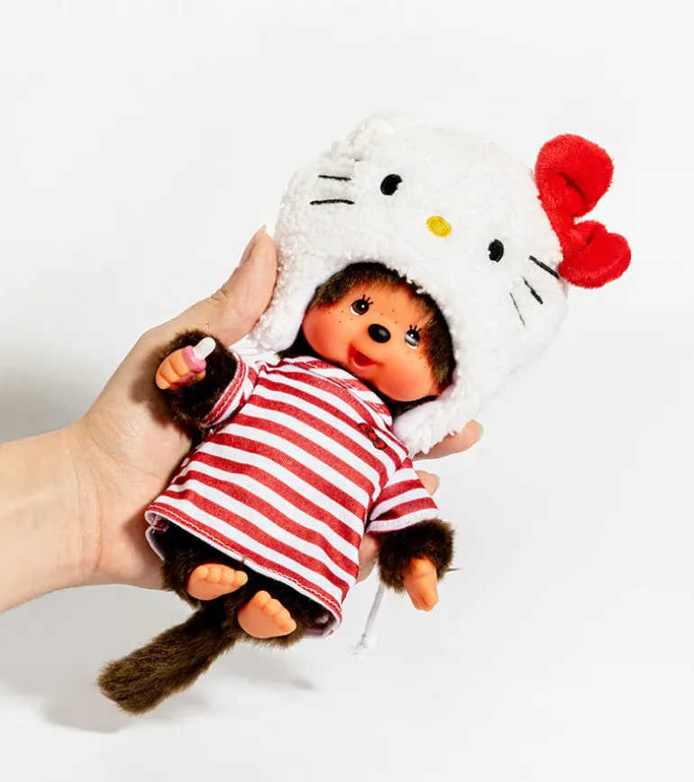 Peluche Monchhichi Kiki - Hello Kitty