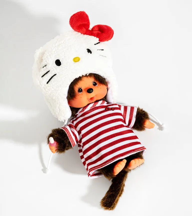 Peluche Monchhichi Kiki - Hello Kitty