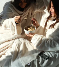 Plaid à manches pour deux personnes