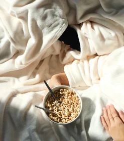 Plaid à manches pour deux personnes