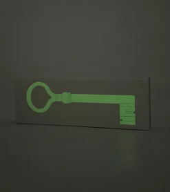 Porte-clés en forme de clé phosphorescente