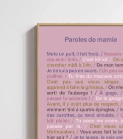 Poster - Paroles de mamie