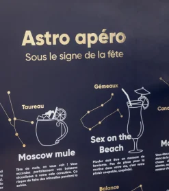 Poster astro apéro - 1 cocktail = 1 signe