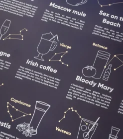 Poster astro apéro - 1 cocktail = 1 signe
