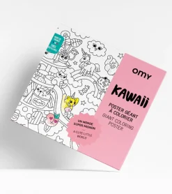 Poster géant à colorier - Kawaii