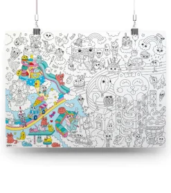 Poster géant à colorier - Kawaii