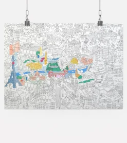 Poster géant à colorier - Paris