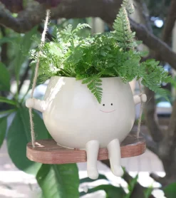 Pot à plante balançoire