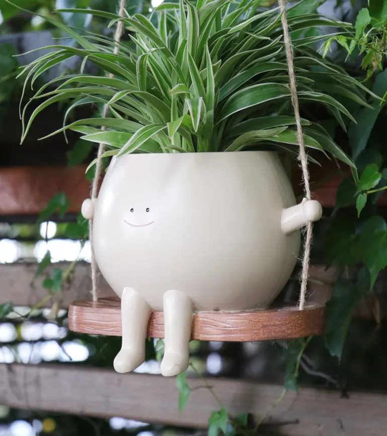 Pot à plante balançoire