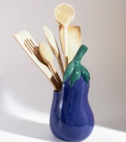 Pot à ustensiles aubergine