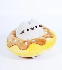 Pusheen dans son donut chocolat