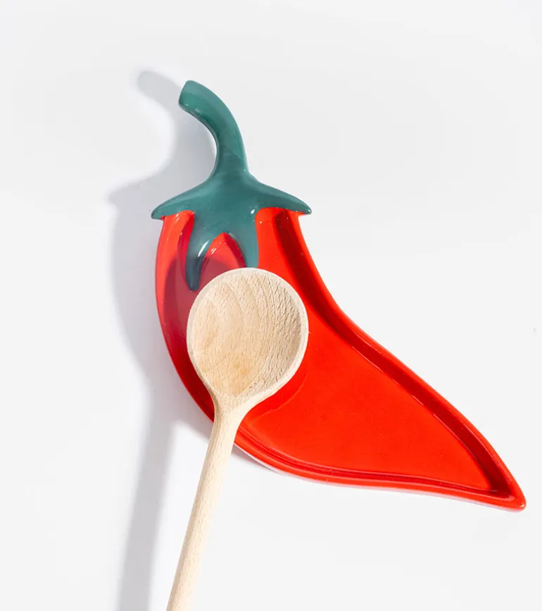 Repose-cuillère piment