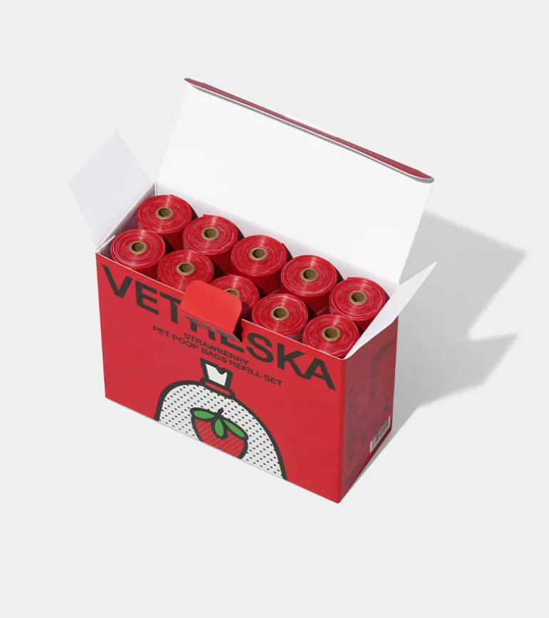 Sacs à crottes à la fraise