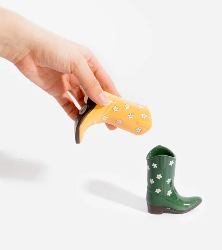 Salière et poivrière botte de cowboy
