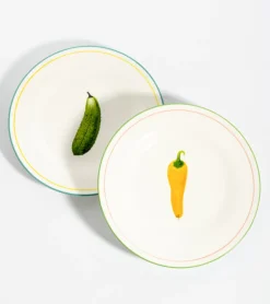 Set de 4 assiettes à dessert légumes