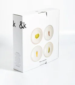 Set de 4 assiettes à dessert légumes