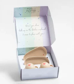 Set de 2 tasses et leurs petits plateaux - Coeur