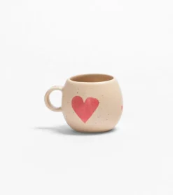 Set de 2 tasses et leurs petits plateaux - Coeur
