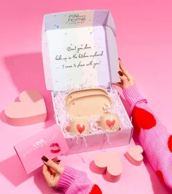 Set de 2 tasses et leurs petits plateaux - Coeur