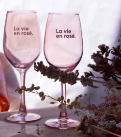 Set de deux verres - La vie en rosé