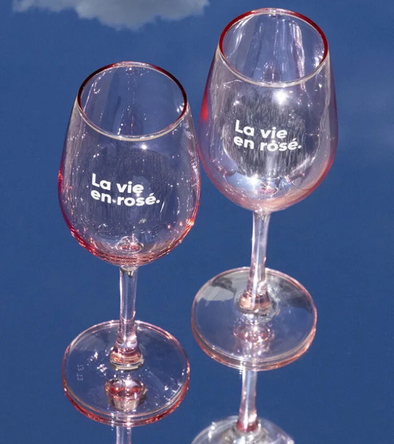 Set de deux verres - La vie en rosé