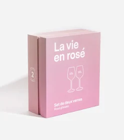 Set de deux verres - La vie en rosé