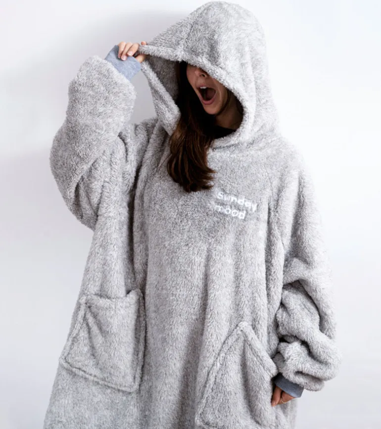 Sweat plaid en polaire Sunday mood