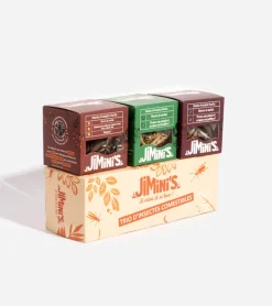 Trio d'insectes comestibles pour l'apéro