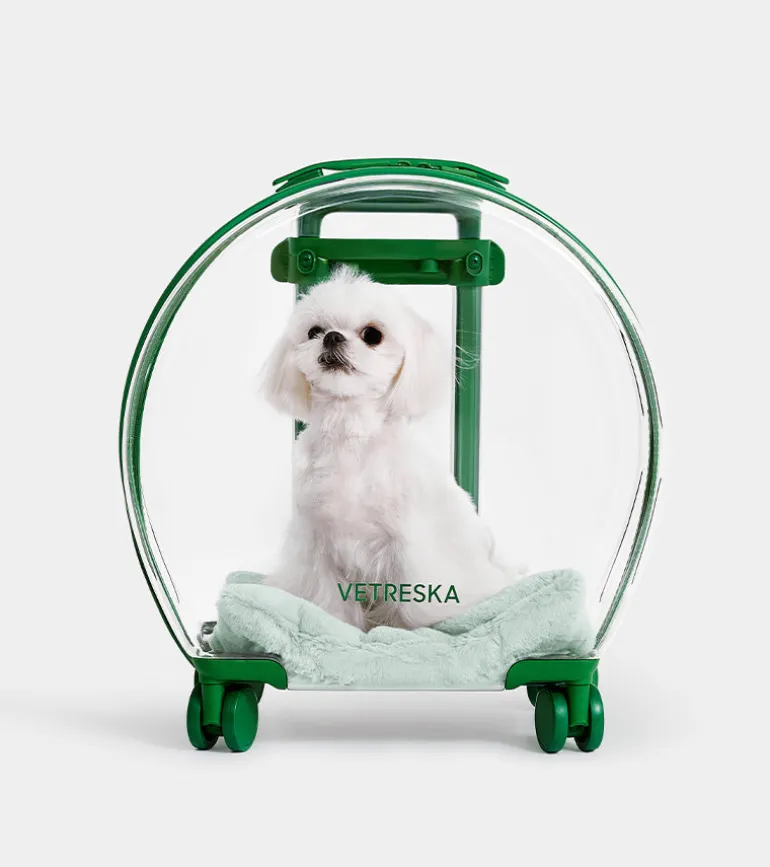 Valise Bubble pour animaux - Vert