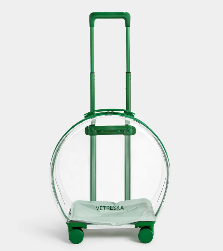 Valise Bubble pour animaux - Vert