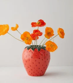 Vase fraise en céramique