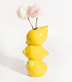 Vase fruits empilés