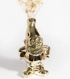 Vase Gnome doré