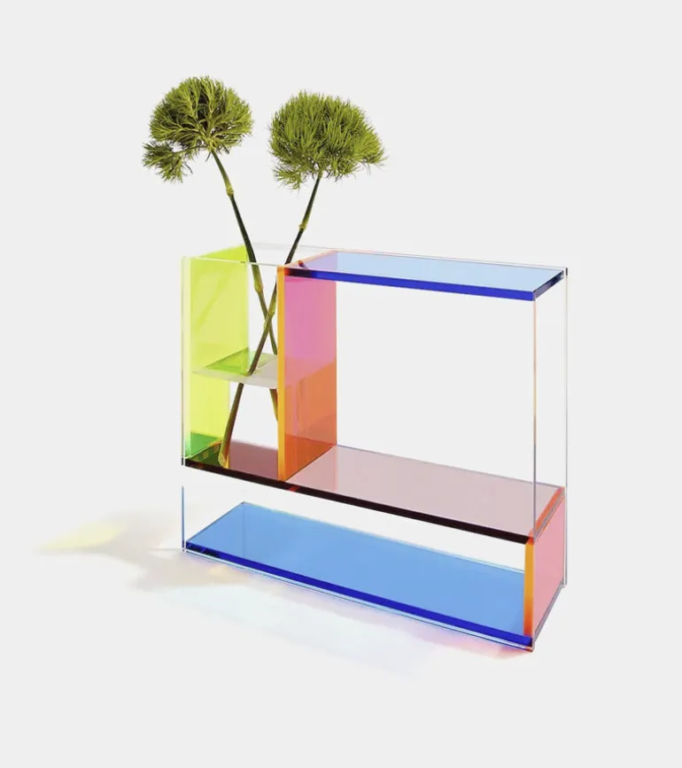 Vase Mondri néon design