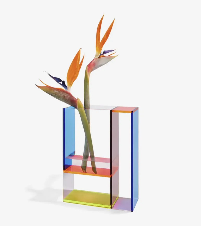 Vase Mondri néon design