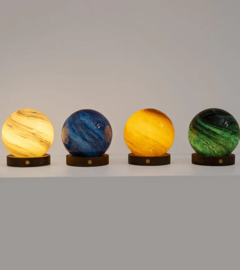 Veilleuse astrale en verre