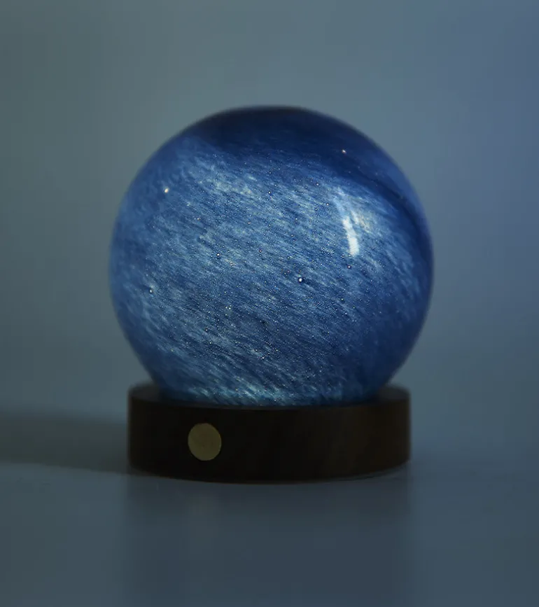 Veilleuse astrale en verre