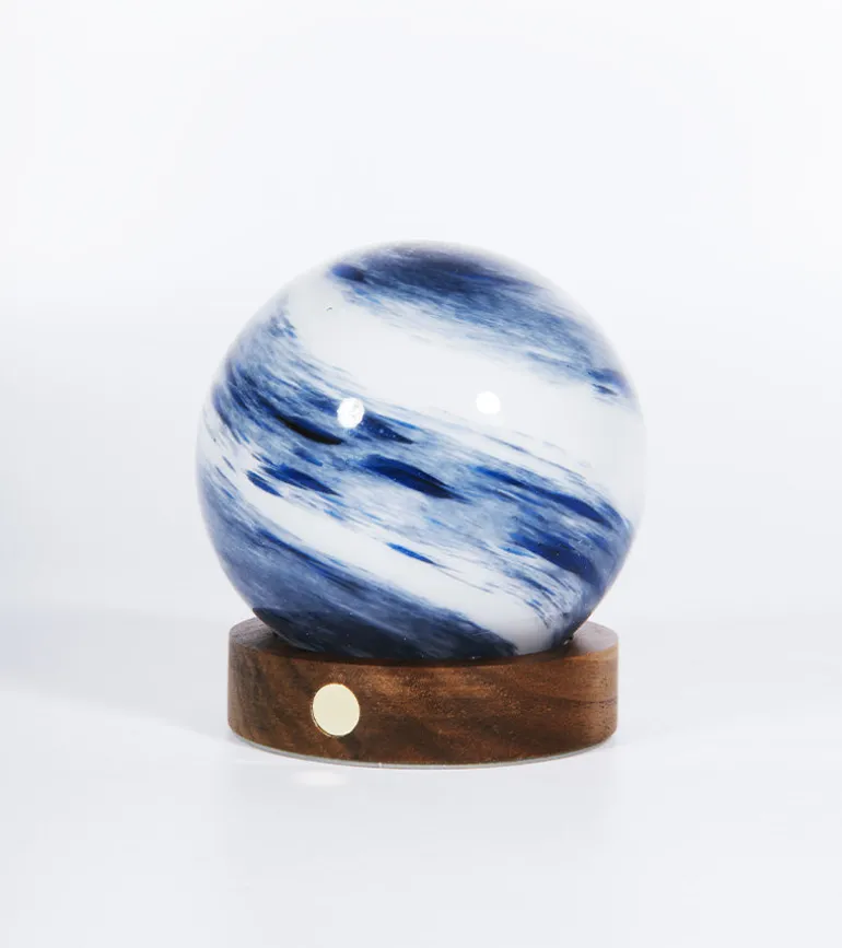 Veilleuse astrale en verre